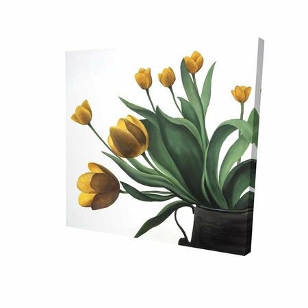 FONDO 16 x 16 in. Yellow Tulips-Print on Canvas FO2792582